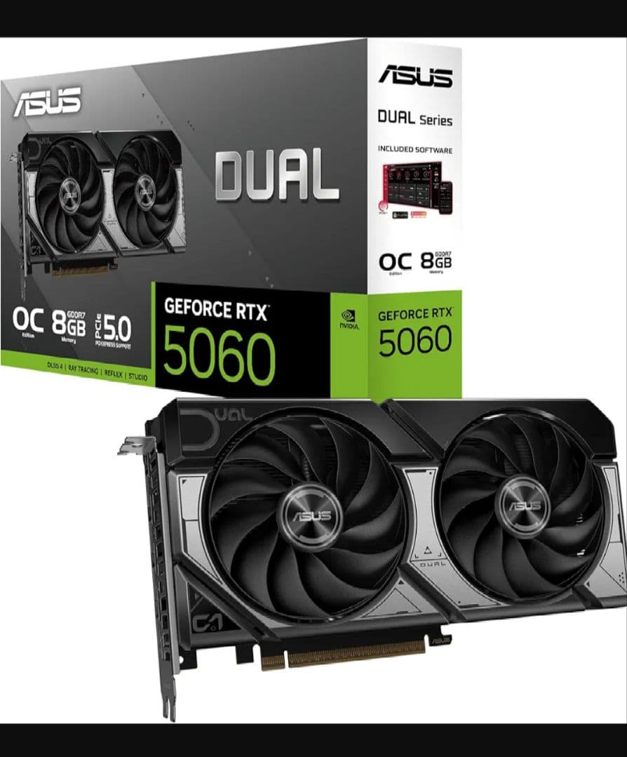 グラフィックボード・グラボ・ビデオカード ASUS GeForce RTX 5060 DUAL OC 8GB