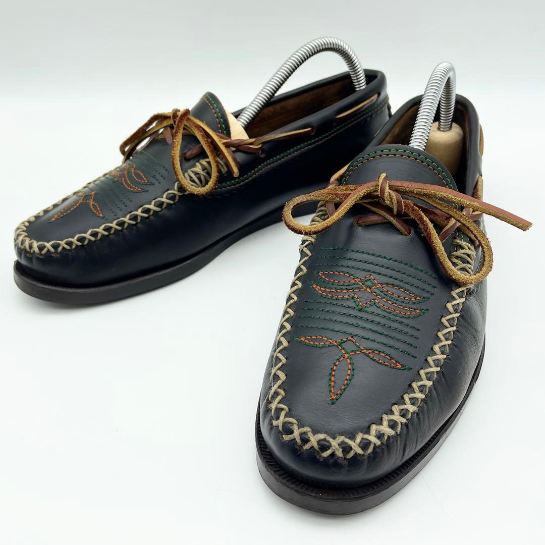 希少 USA製 YUKETEN デッキシューズ ウエスタンモック ダークブラウン