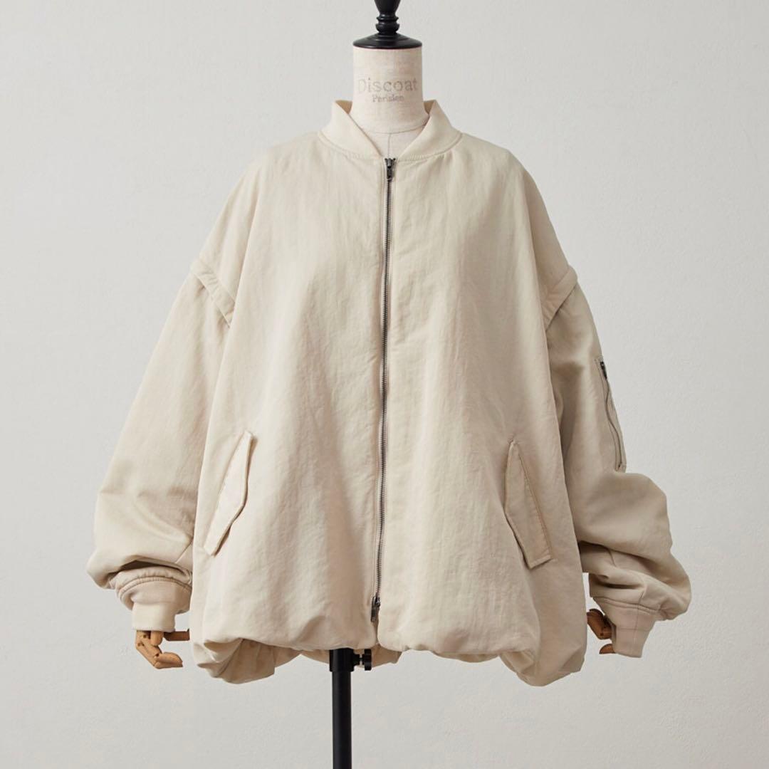 discoat ベージュ オーバーサイズ ジャンパー