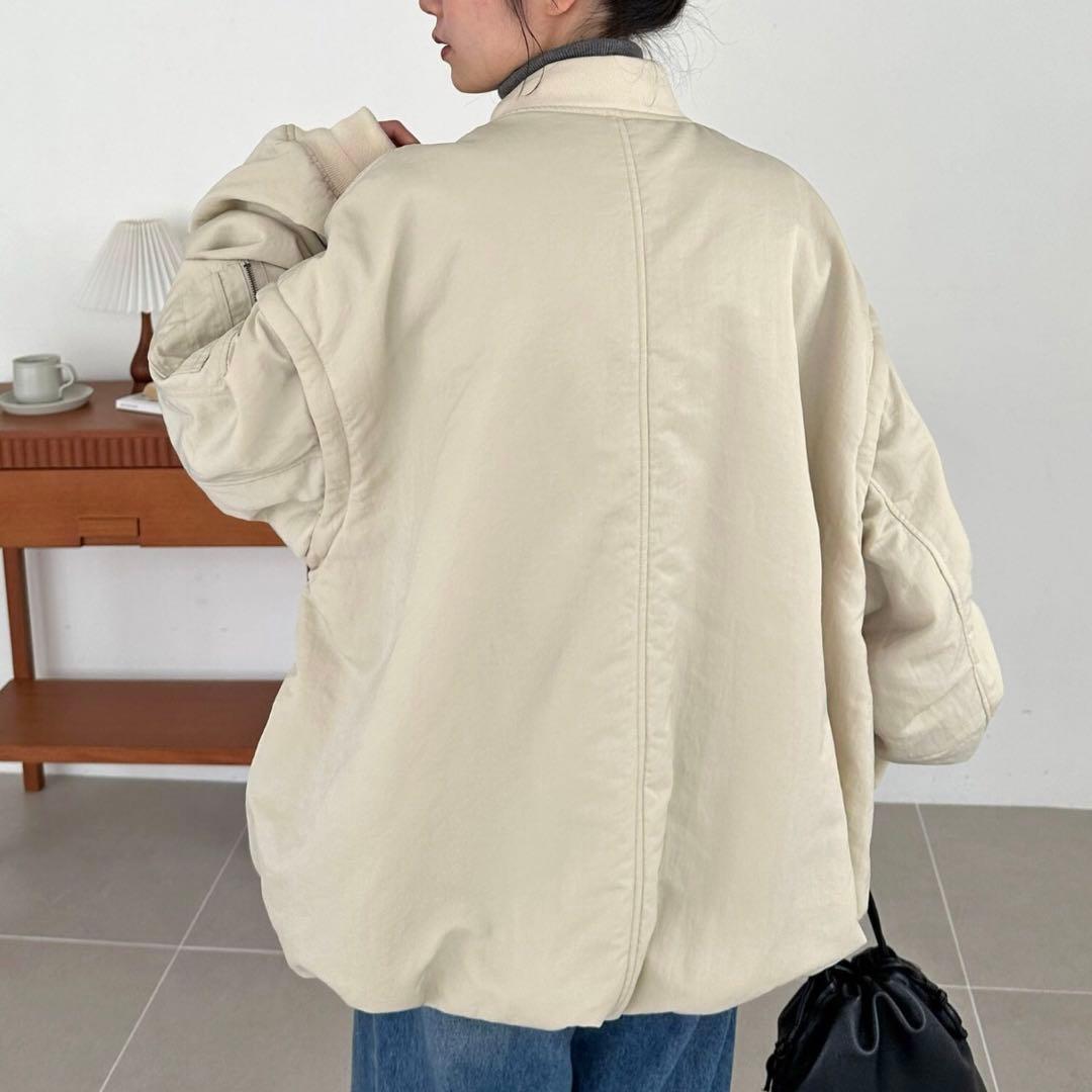 discoat ベージュ オーバーサイズ ジャンパー