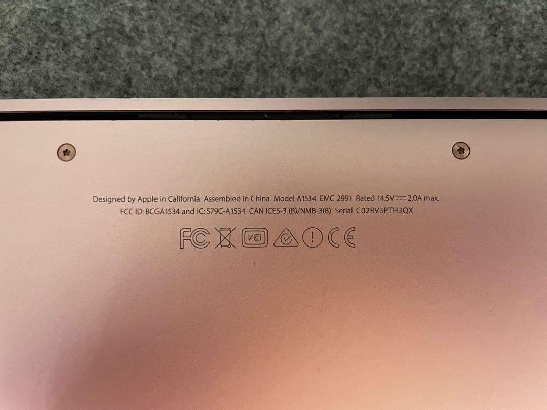 Apple MacBook 12インチ ローズゴールド