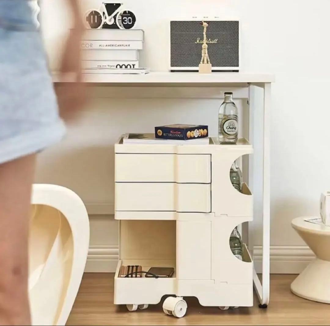 ボビーワゴン boby Trolley White リプロダクト 2段2トレイ