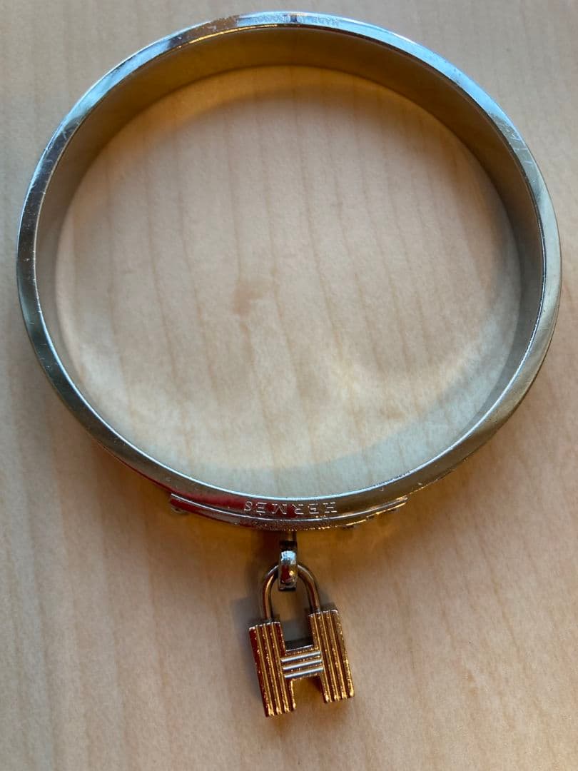 エルメス HERMES ブレスレット バングル Hカデナチャーム