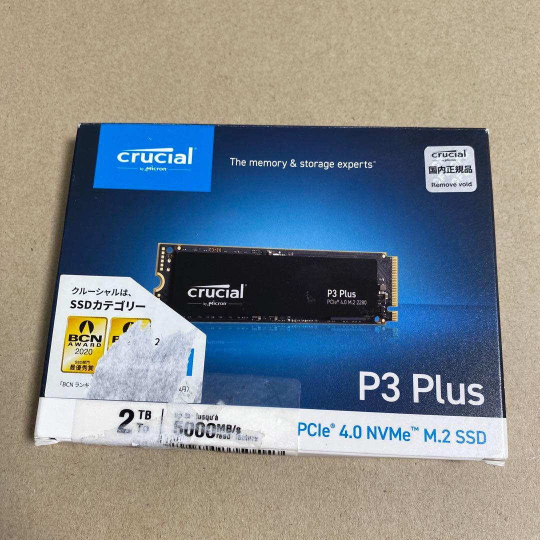 内蔵型SSD crucial P3 Plus 2TB PCIe 4.0 SSD
