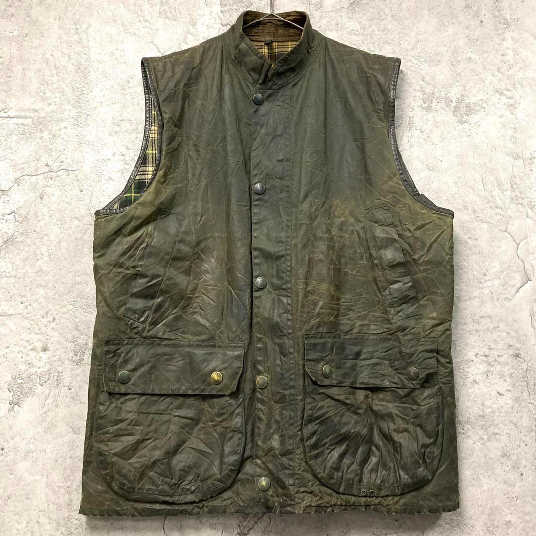 90sUK古着【バブアー ウエストモーランド オイルドベスト】メンズL