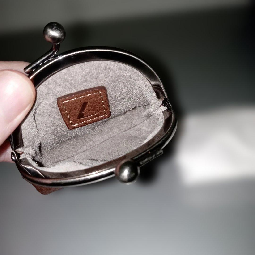 土屋鞄　トーンオイルヌメ　がま口　ミニがま口　小銭入れ　ケース　ブラウン