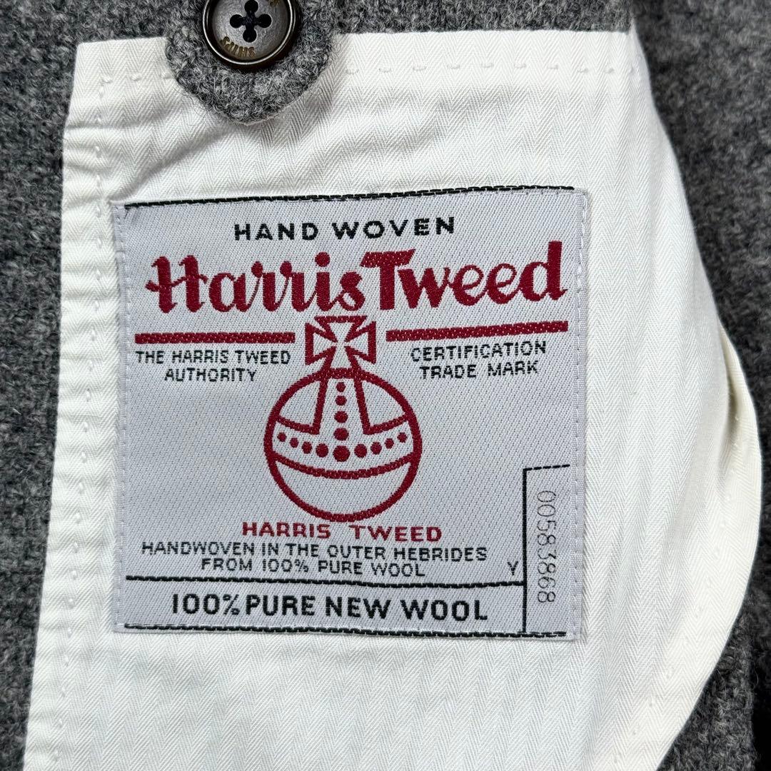 美品 HARRIS TWEED SHIPS テーラードジャケット グレー 44