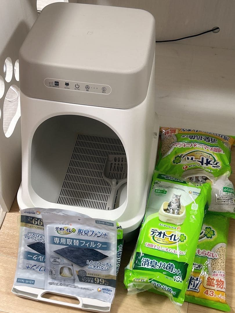 ユニチャーム デオトイレ 脱臭ファンプラス 　フィルター2枚／砂2袋／シート1袋