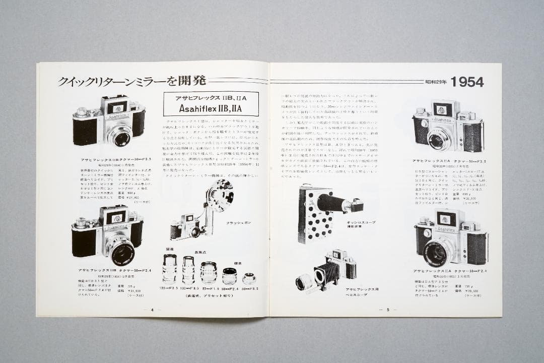 ペンタックス　ギャラリー　1971年11月　ペンタックスの歴史とビジョン　超逸品