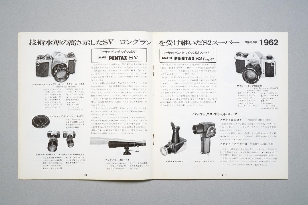 ペンタックス　ギャラリー　1971年11月　ペンタックスの歴史とビジョン　超逸品