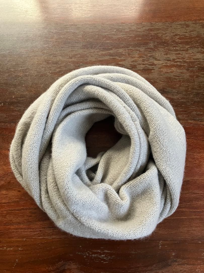 evam eva スヌード　グレージュ　カシミア　カシミヤ