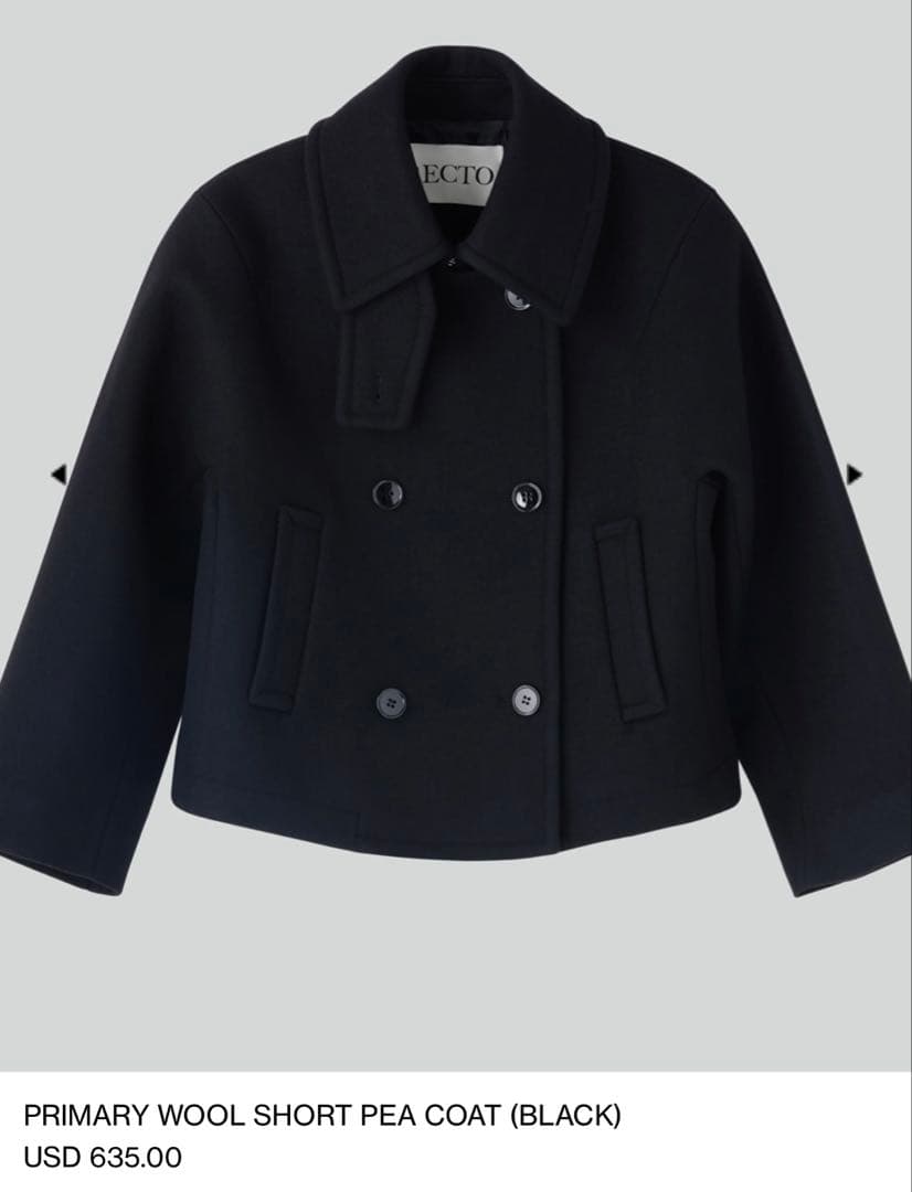 【未着用】RECTO ウールショートピーコート
