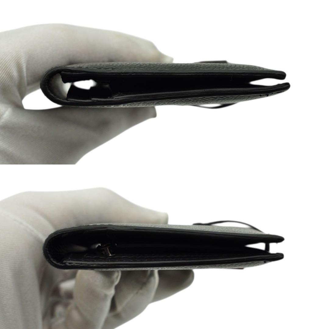 HERMES ベアン エプソン ブラック 長財布 □J刻印