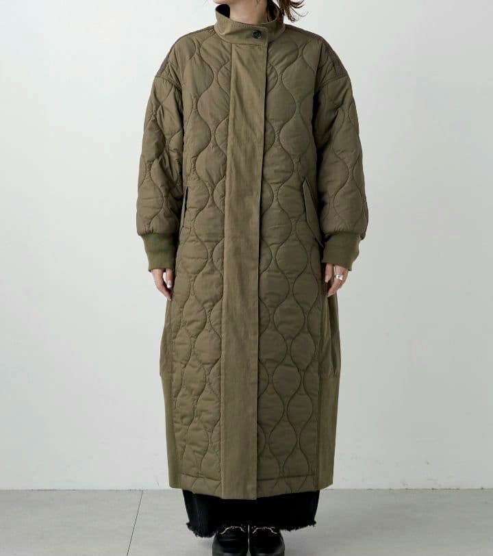 Pual ce cin 異素材MIXモッズコート キルティングコート ロング
