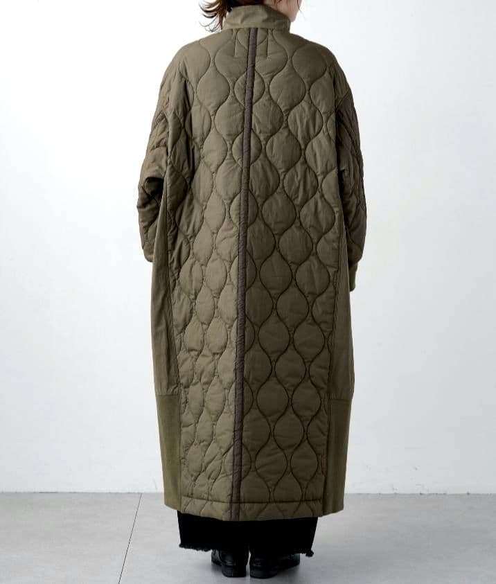 Pual ce cin 異素材MIXモッズコート キルティングコート ロング