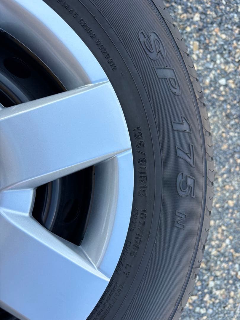 【新車外し】トヨタハイエース純正 15インチ ダンロップ SP175 4本