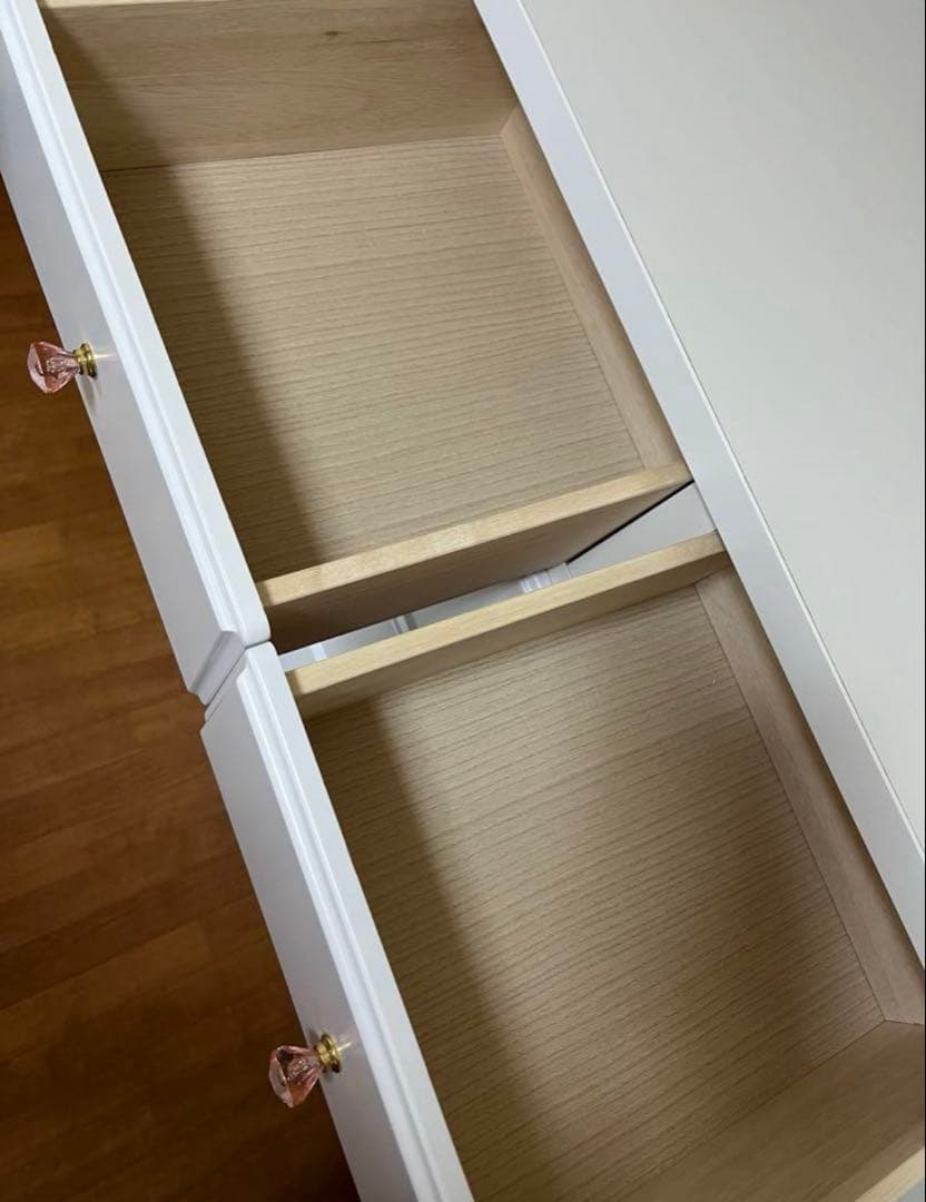 Anna様　ニトリ　ハイチェスト(TA75WH 取っ手ピンク) 日本製　ホワイト