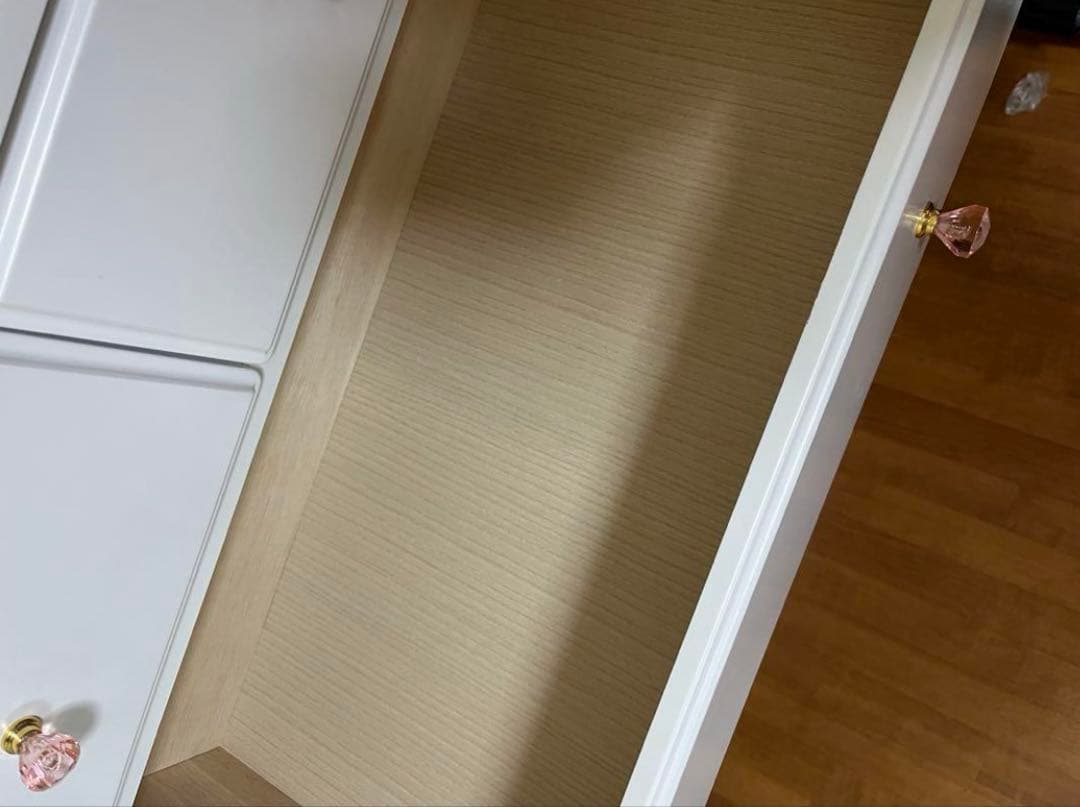 Anna様　ニトリ　ハイチェスト(TA75WH 取っ手ピンク) 日本製　ホワイト