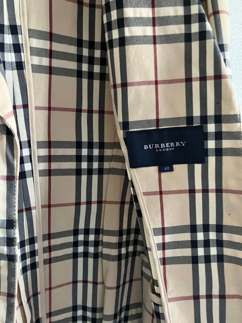 【BURBERRY】バーバリー　チェック柄 テーラードジャケット 40