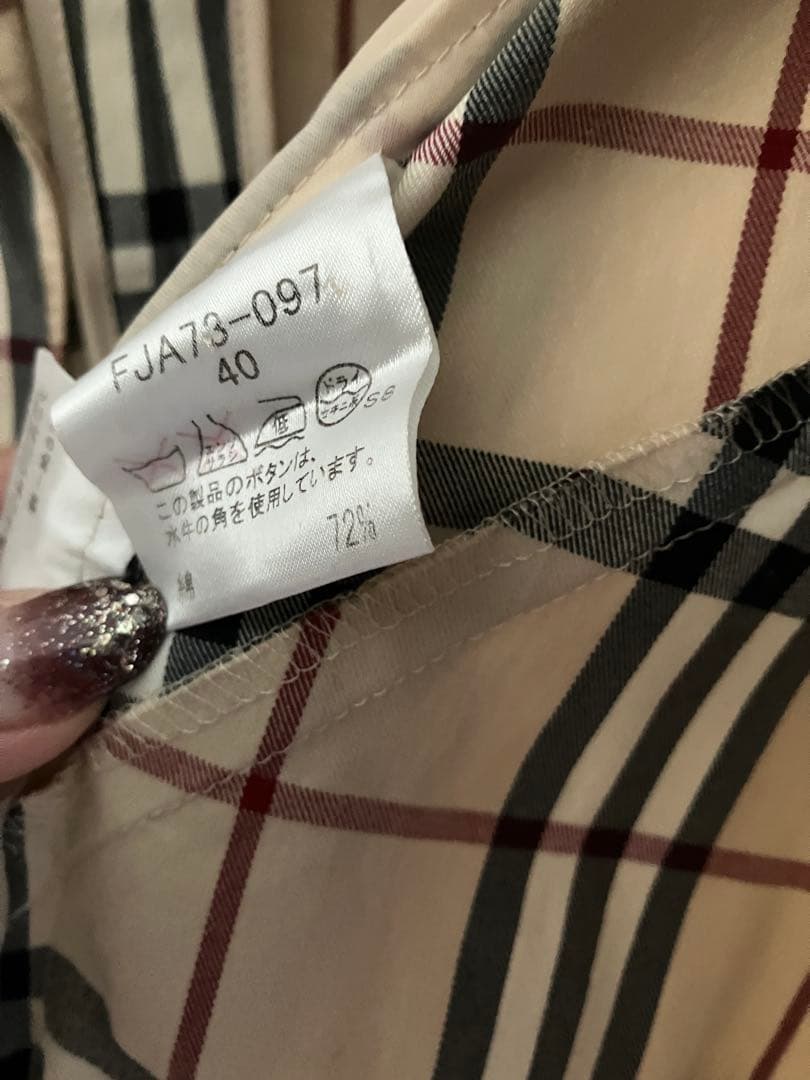 【BURBERRY】バーバリー　チェック柄 テーラードジャケット 40