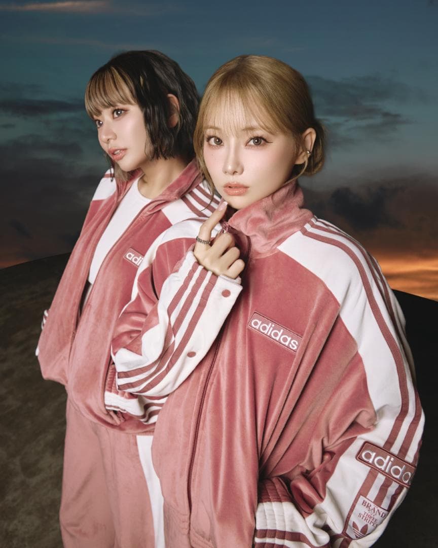 adidas ADIBREAK velour TT 新品タグ付き pink　S