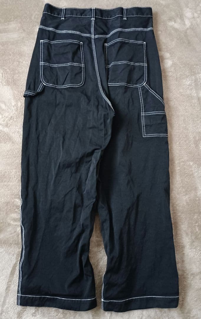 コムデギャルソンオム25FW ナイロンスパンツイル製品染めパンツ