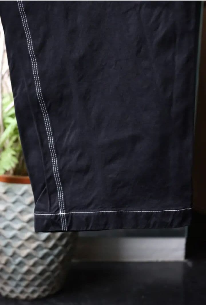 コムデギャルソンオム25FW ナイロンスパンツイル製品染めパンツ