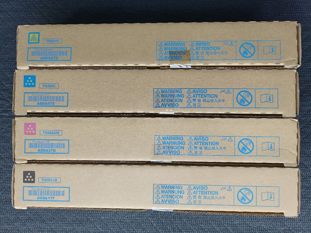 コニカミノルタ トナー TN324 純正未使用 4色セット＋廃トナーBOX