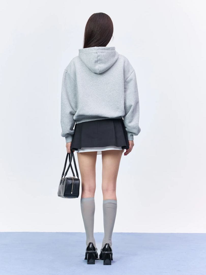 完売品　eimy レイヤードプリーツスカート グレー　新品未使用　M