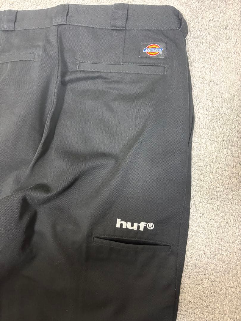 HUF・Dickiesコラボ 黒 チノパン ポケット付き レア