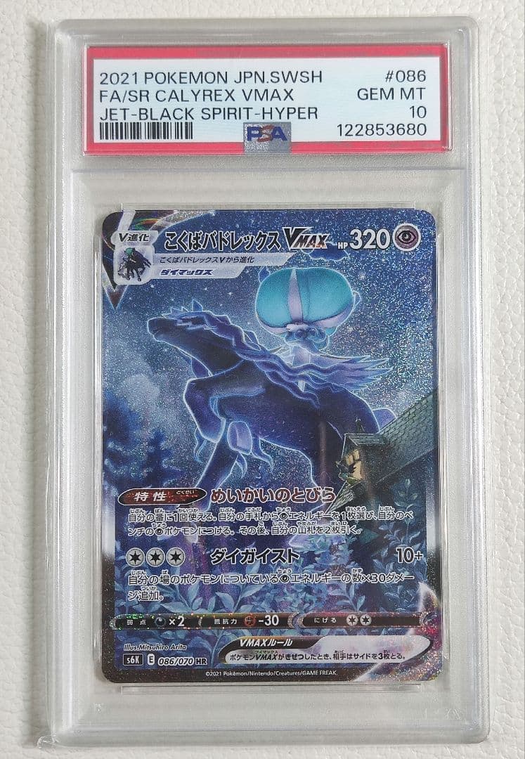 【PSA10】美品 こくばバドレックスVMAX HR S6K 漆黒のガイスト