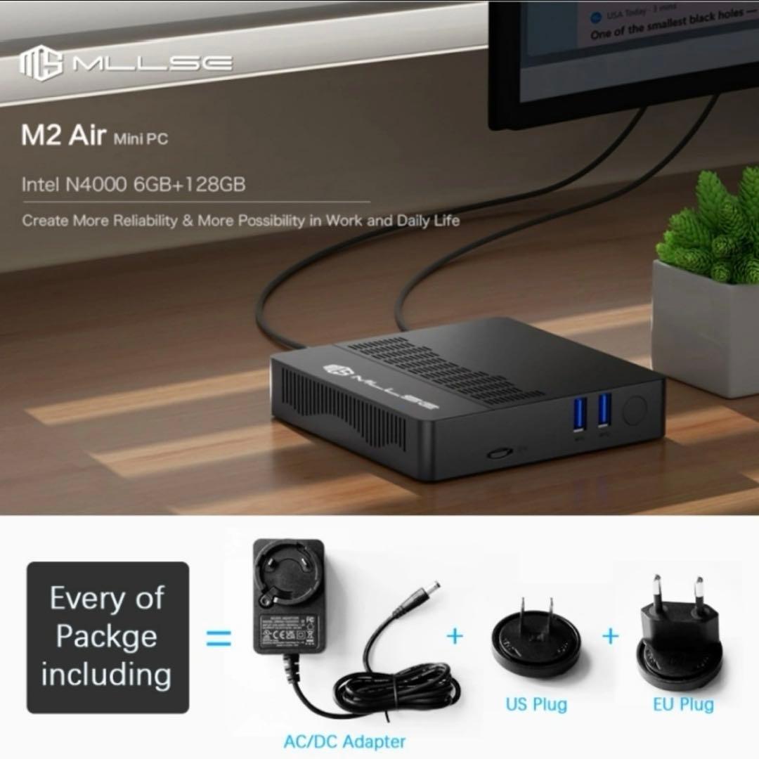 ミニPC MLLSE PC M2 Air Intel Gemini Lake N4000
