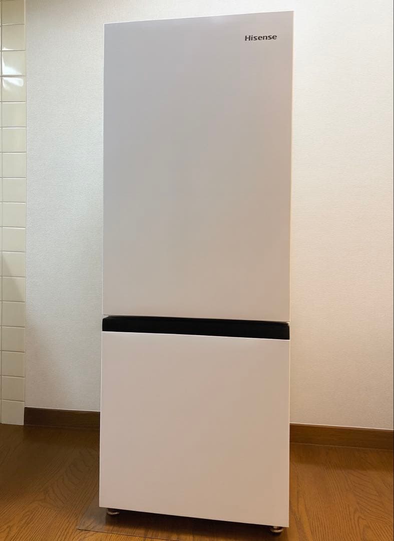 【美品/2023年製】Hisense 冷蔵庫 162Lホワイト 2ドア