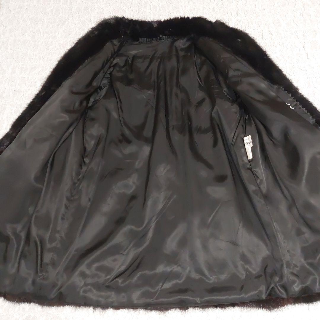 11号 リアルミンク MG Sable FUR 毛皮コート ロング丈 日本製