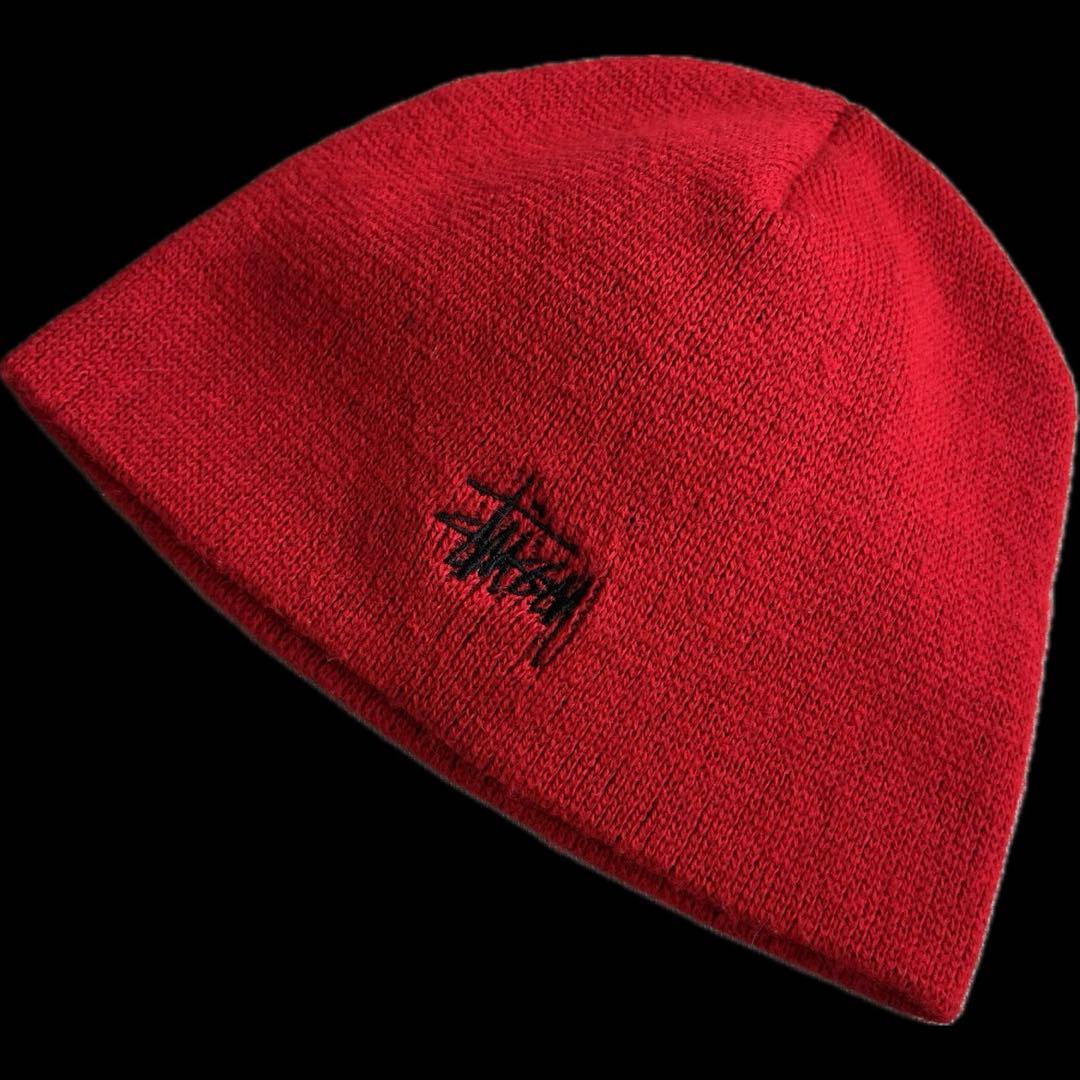 “はらださま専用”old stussy USA製 ロゴ ビーニー 紺タグ 90s