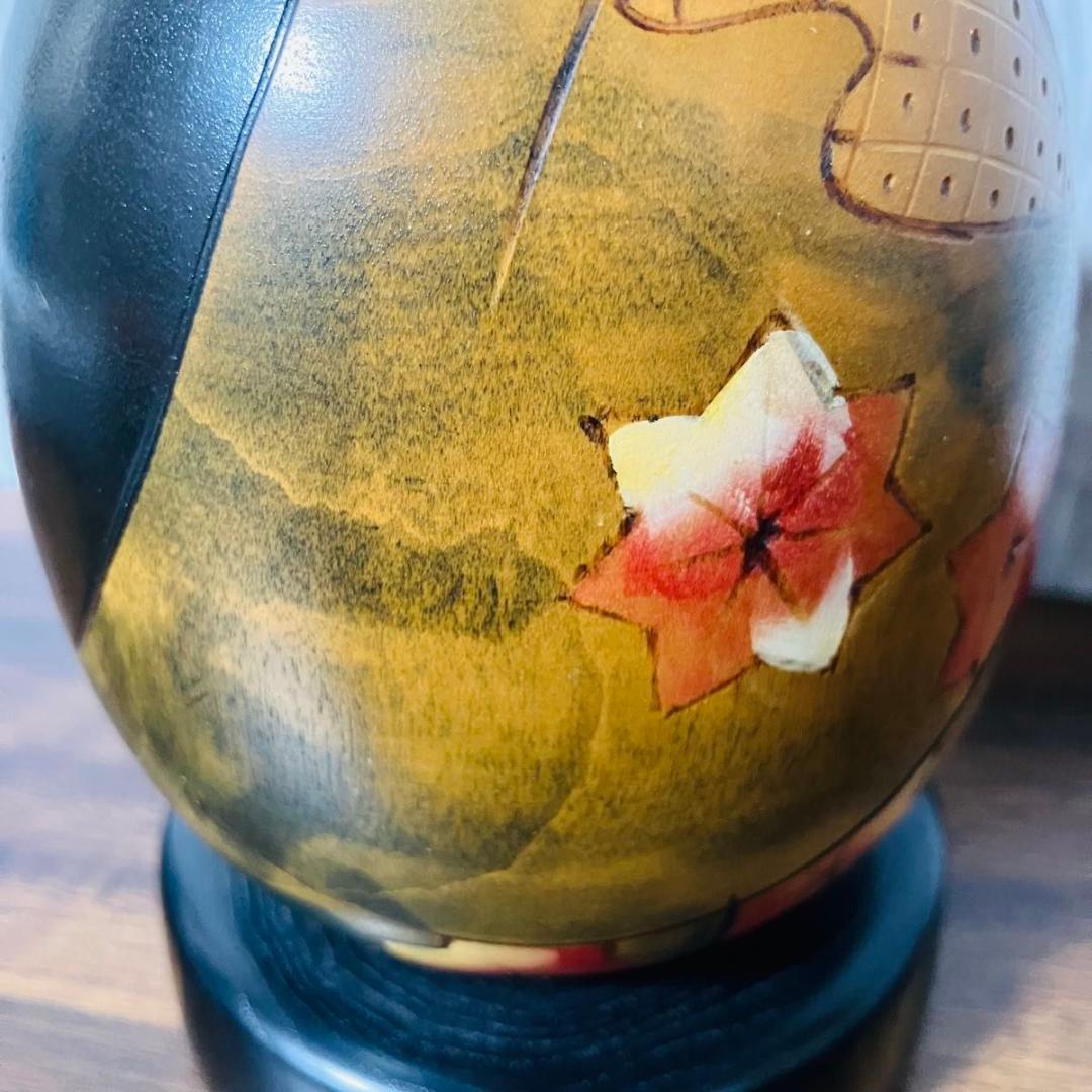 【希少】創作こけし 錦秋 宮下はじめ作 内閣総理大臣賞受賞作家作品 伝統工芸