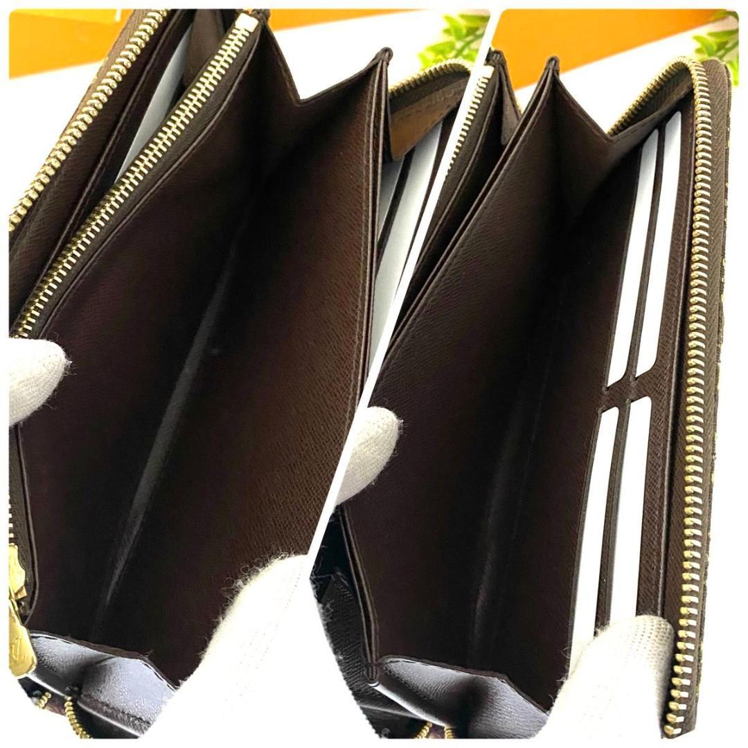 ルイ ヴィトン◎ジッピーウォレット モノグラム ミニラン ラウンドファスナー 茶