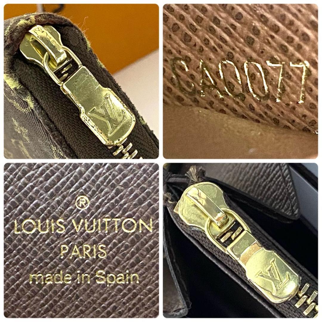 ルイ ヴィトン◎ジッピーウォレット モノグラム ミニラン ラウンドファスナー 茶