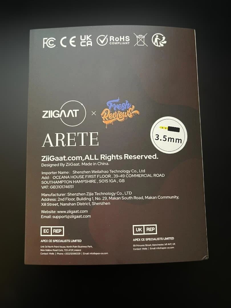 ZiiGaat x Fresh Reviews Arete 有線イヤホン