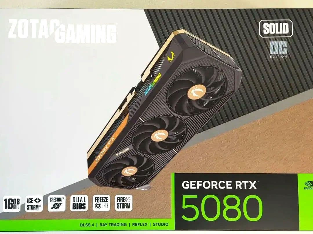 ほぼ新品 geforce RTX 5080 ZOTAC SOLID OC 16G