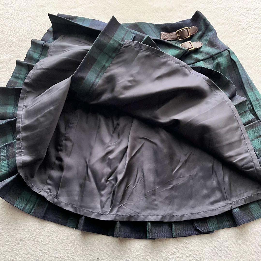 RALPH LAUREN 紺ブレザー 金ボタン チェックスカート 上下