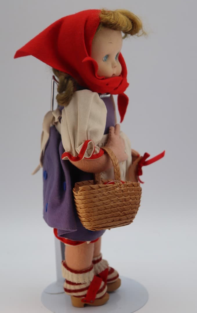 LENCI DOLL アンティークのレンチ・ドール 赤い頭巾の人形 31cm