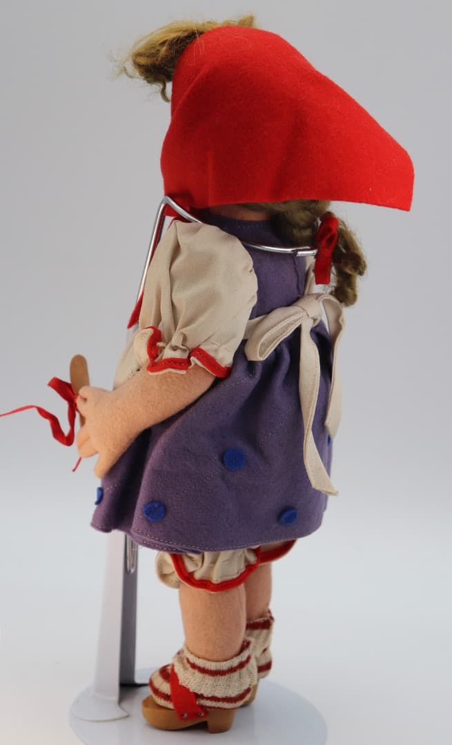 LENCI DOLL アンティークのレンチ・ドール 赤い頭巾の人形 31cm