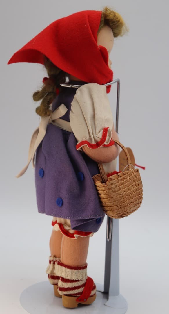 LENCI DOLL アンティークのレンチ・ドール 赤い頭巾の人形 31cm