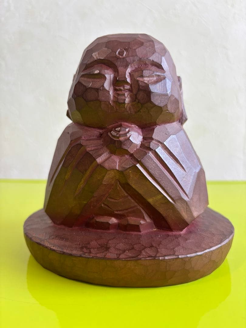 木彫　瀧川千春　『お地蔵さん』　約10センチ 木箱付き