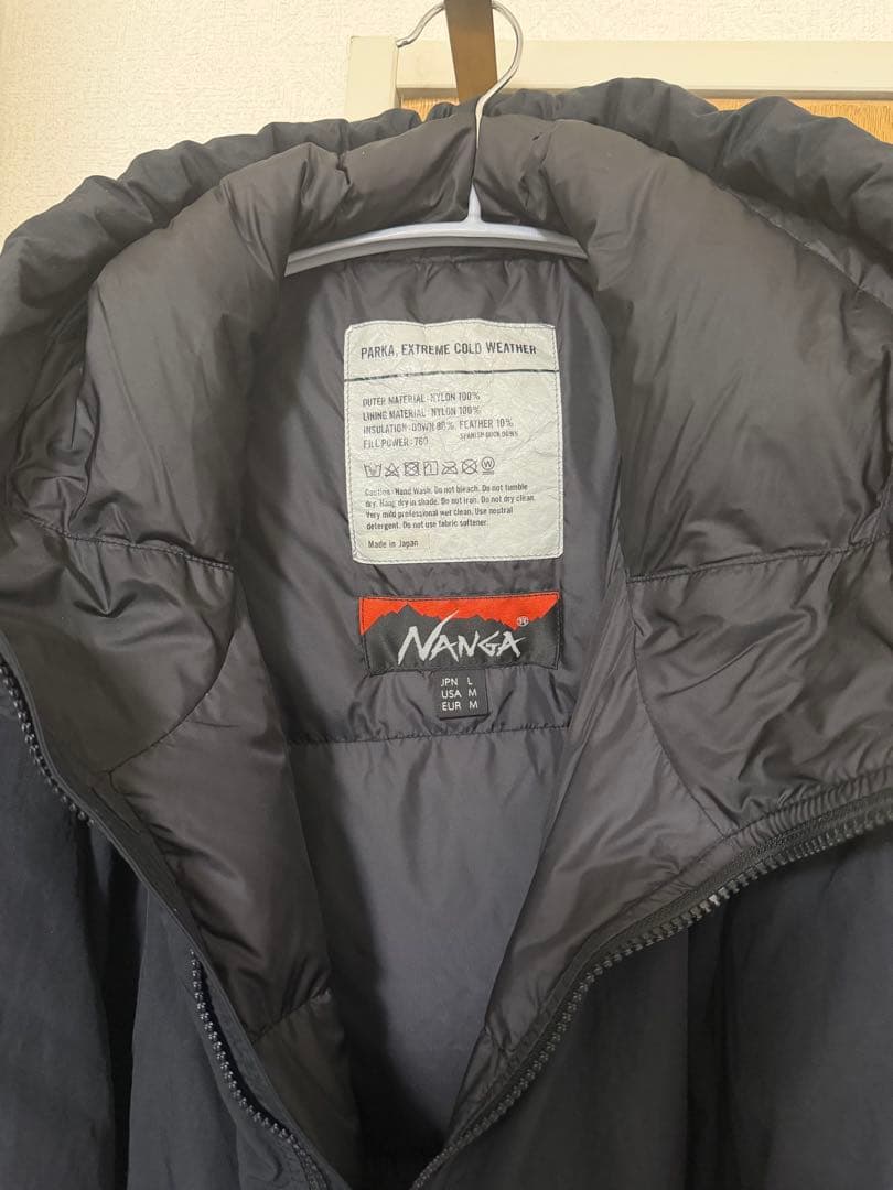 NANGA FREAKS STORE別注　フードダウンジャケット　ブラック　L