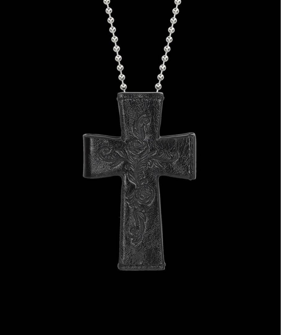 小物 sculptor crossleather strap wallet black