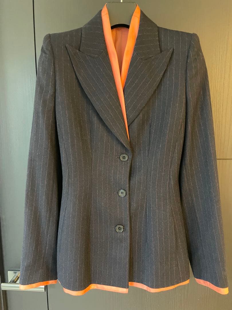 Alexander McQueenマックイーン肩パッド入テーラードジャケット