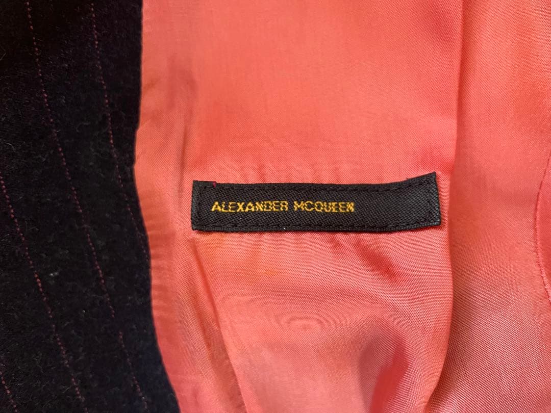 Alexander McQueenマックイーン肩パッド入テーラードジャケット