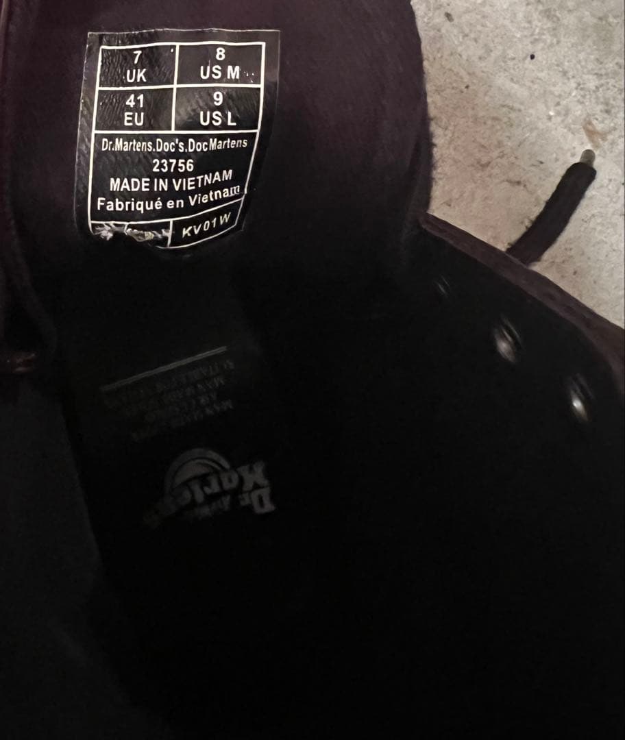 最安価　常田大希着用　Dr. Martens UK8 vegan レザー　モデル